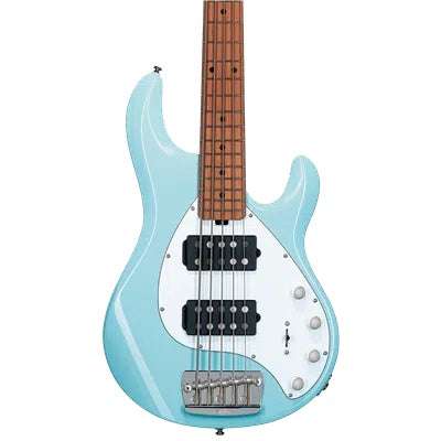 Sterling By Musicman SBMM SRAY 5 HH DAPHNE BLUE 5 - STRING MN - Richards Guitars Of Stratford Upon Avon