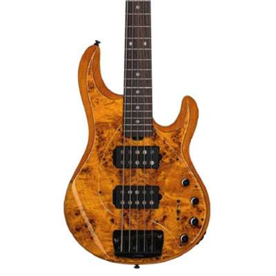Sterling By Musicman SBMM SRAY 5 HH RAY35HH POPLAR BURL AMBER RN - Richards Guitars Of Stratford Upon Avon
