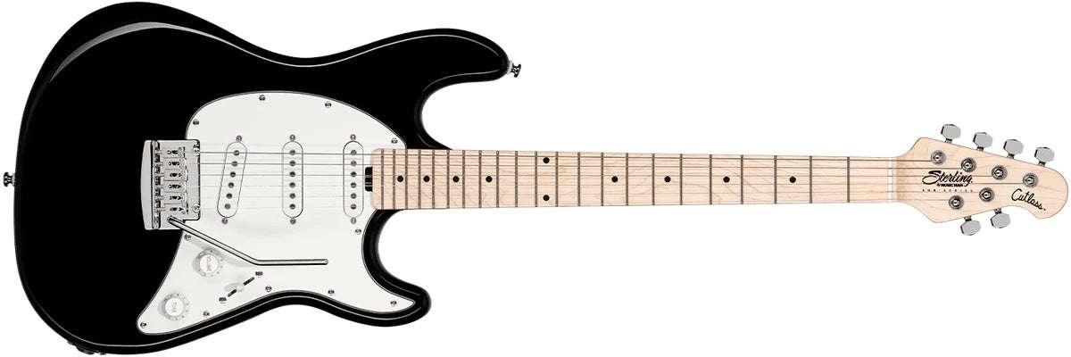 Sterling By Musicman SUB CUTLASS CT30 SSS BLACK MN - Richards Guitars Of Stratford Upon Avon