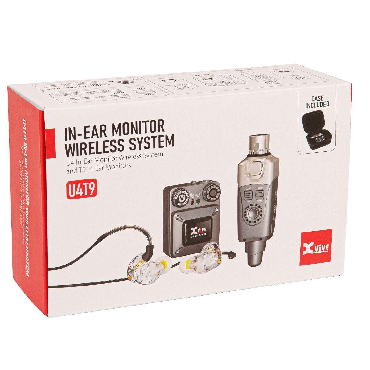 Xvive In - Ear Monitor Wireless System with T9 In - Ear Monitors and Travel Case - Richards Guitars Of Stratford Upon Avon