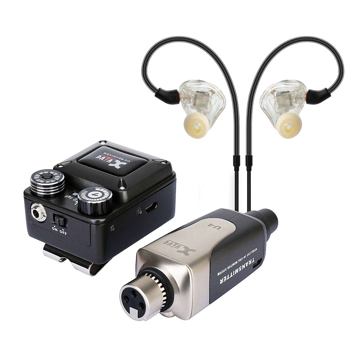 Xvive In - Ear Monitor Wireless System with T9 In - Ear Monitors and Travel Case - Richards Guitars Of Stratford Upon Avon