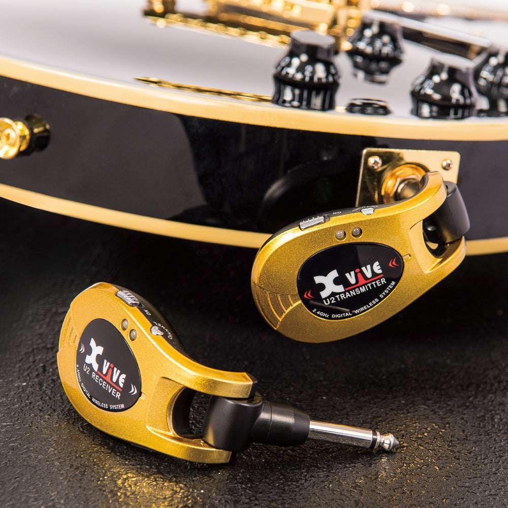 Xvive XU2 Wireless Guitar System ~ Gold - Richards Guitars Of Stratford Upon Avon
