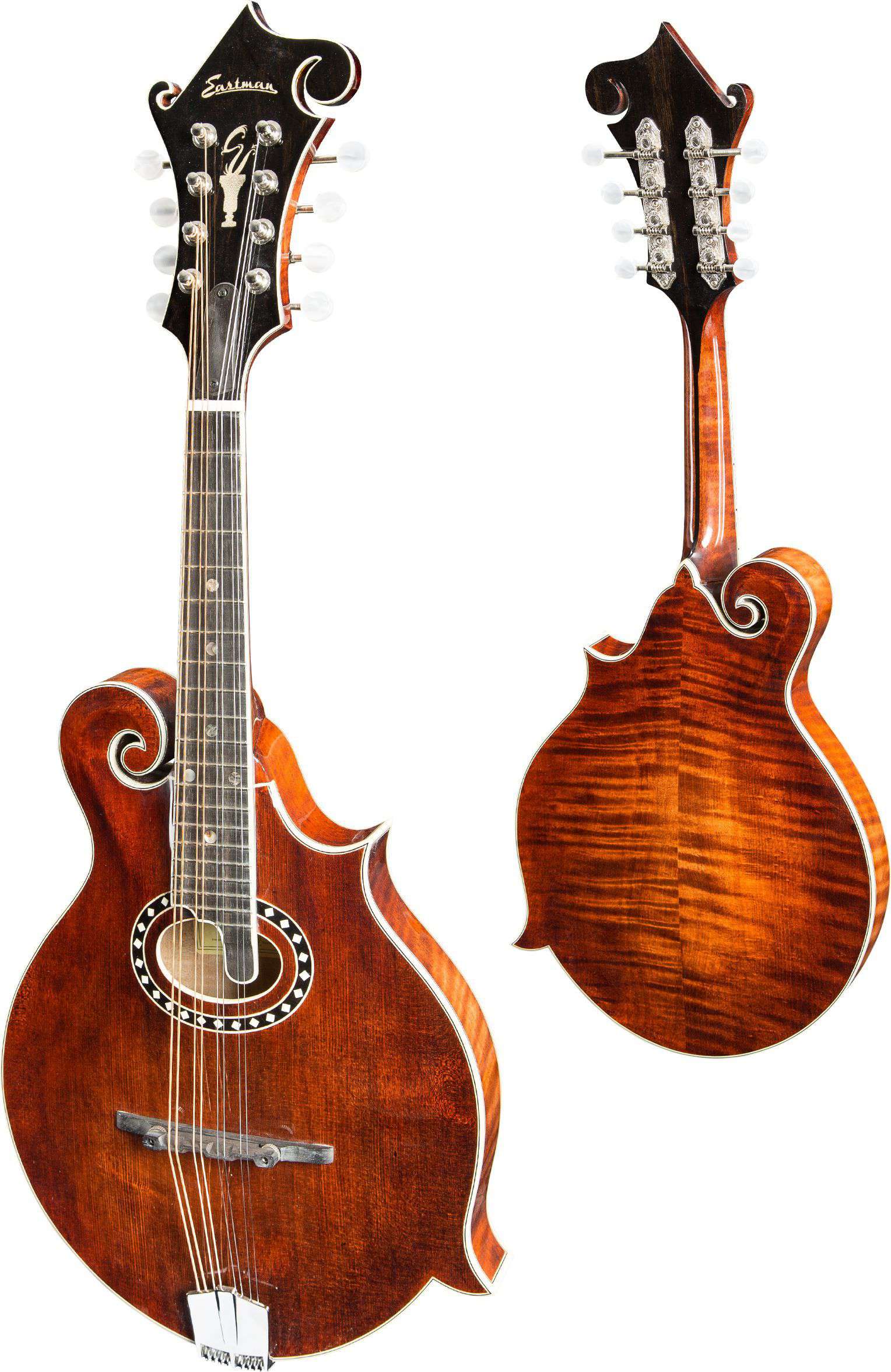 Eastman MD814 F-style Mandolin (oval hole, Solid Adirondack spruce top, Solid AAA Maple back and sides, w/Case) (Price inc. Custom Pro Setup Package), Mandoline zum Verkauf bei Richards Guitars.