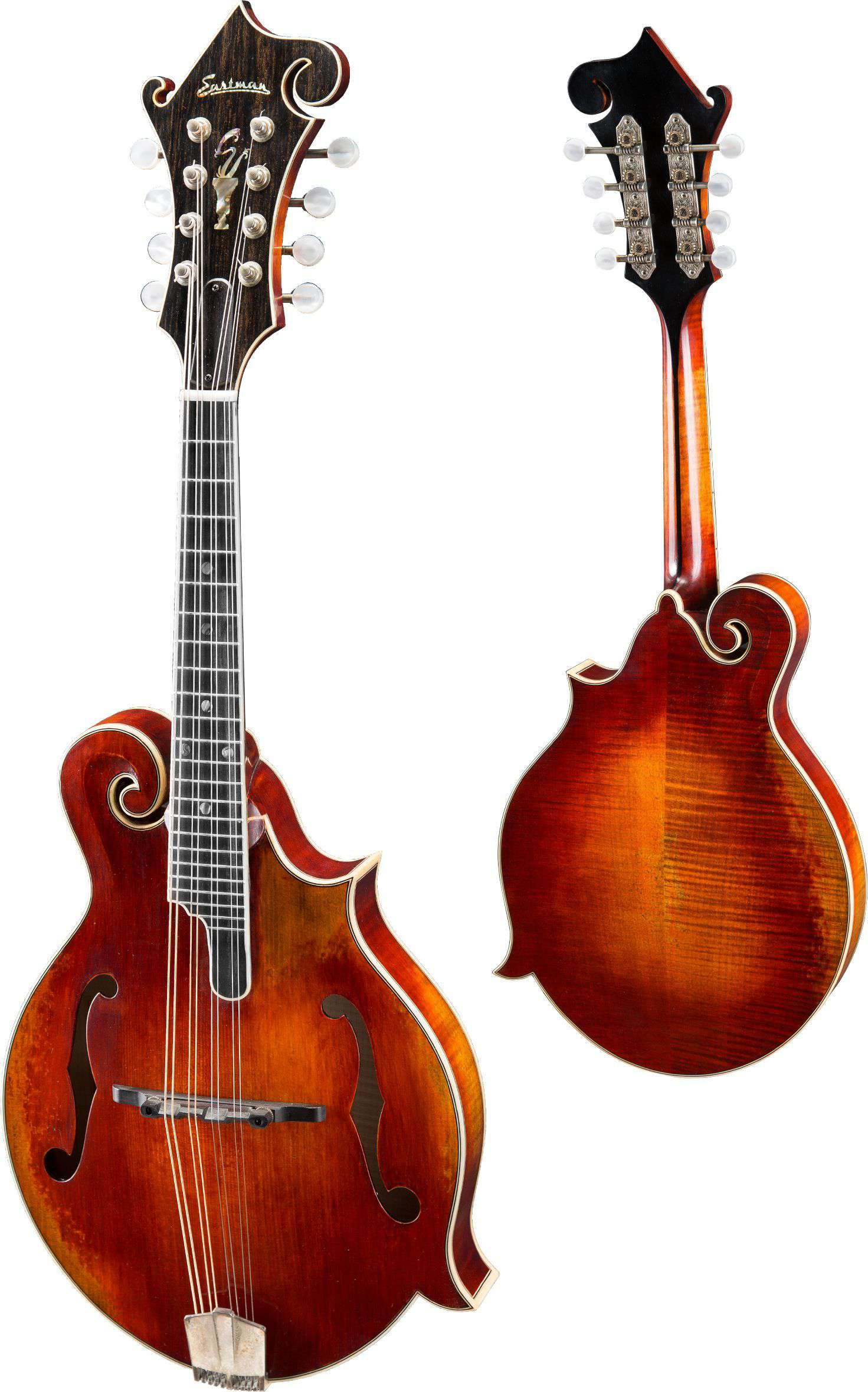 Eastman MD815/v Antique Classic varnish Mandolin (F-style F-holes, Solid Fruce top, Solid Maple back and sides, w/Case) (Price inc. Custom Pro Setup Package), Mandoline zum Verkauf bei Richards Guitars.