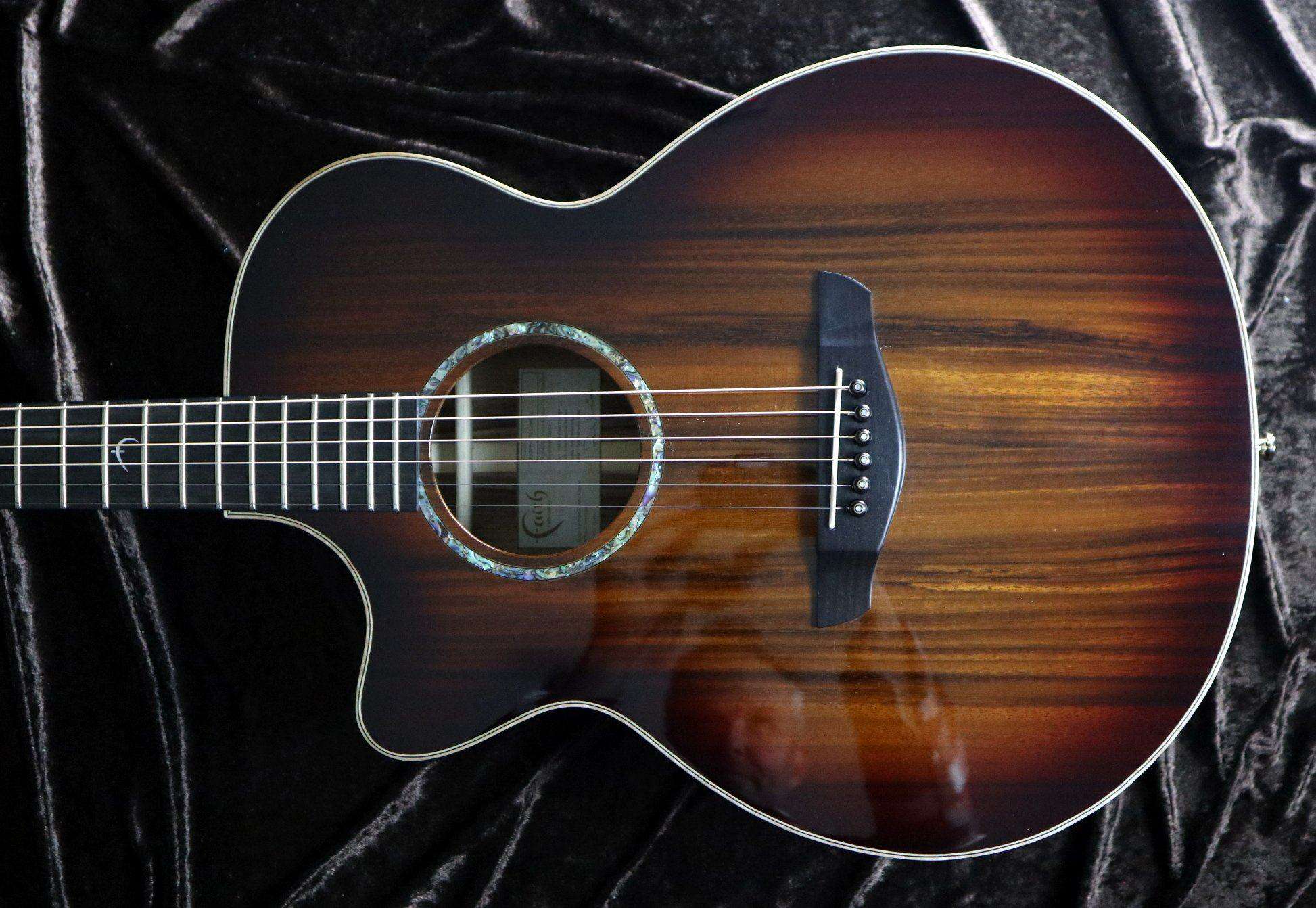 Faith FVBMBL - Venus Blood Moon Burst Electro Left Handed, Electro Acoustic Guitar for sale at Richards Guitars.