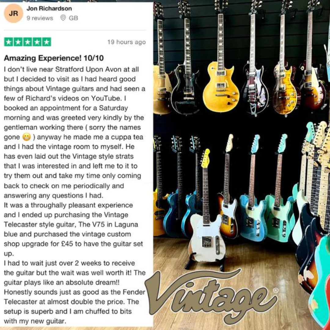 Nuestra experiencia en salas de exposición de guitarras vintage en el Reino Unido...