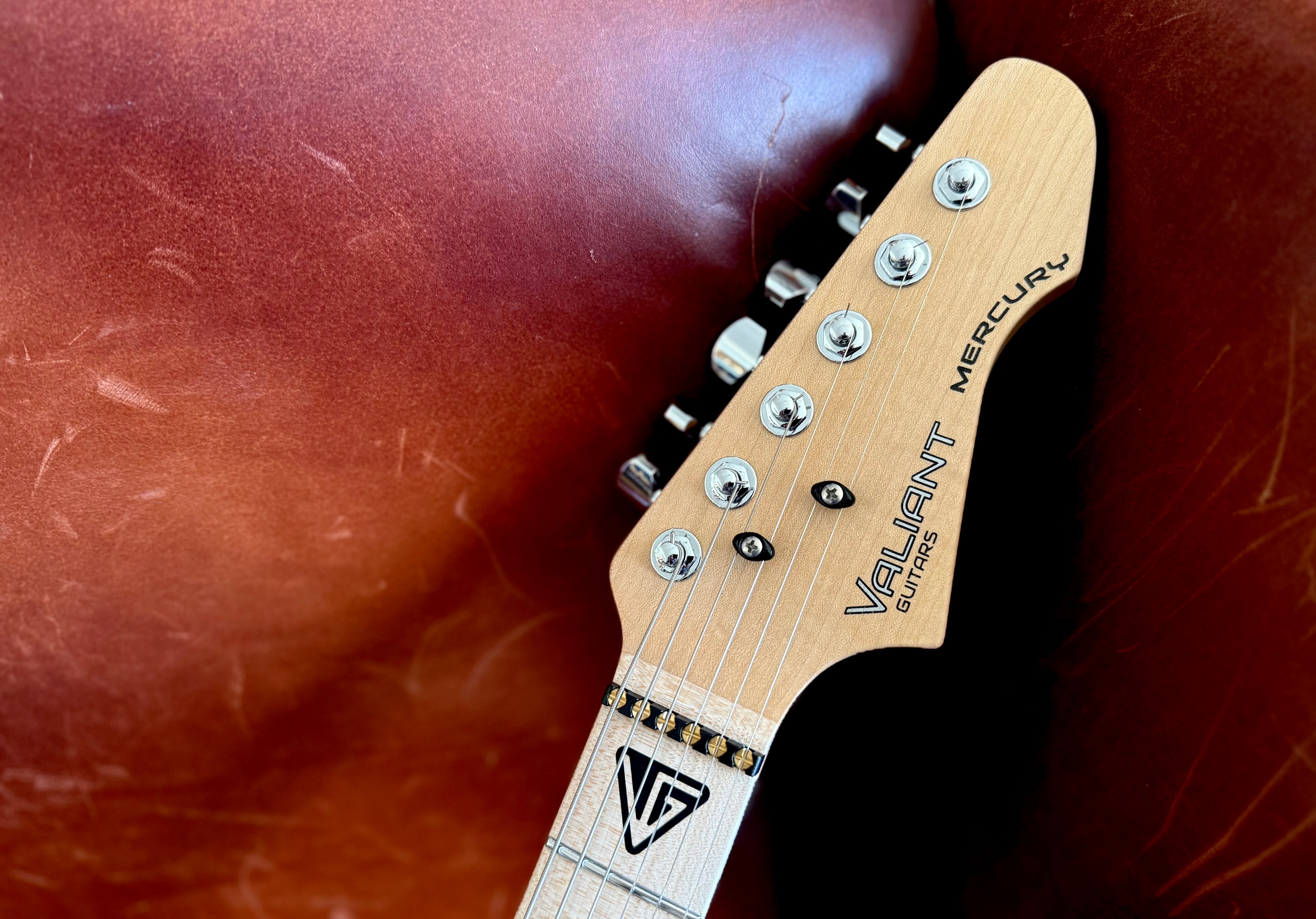Valiant Mercury Burgundy Red w' 1 Piece Body & Stainless Steel Frets