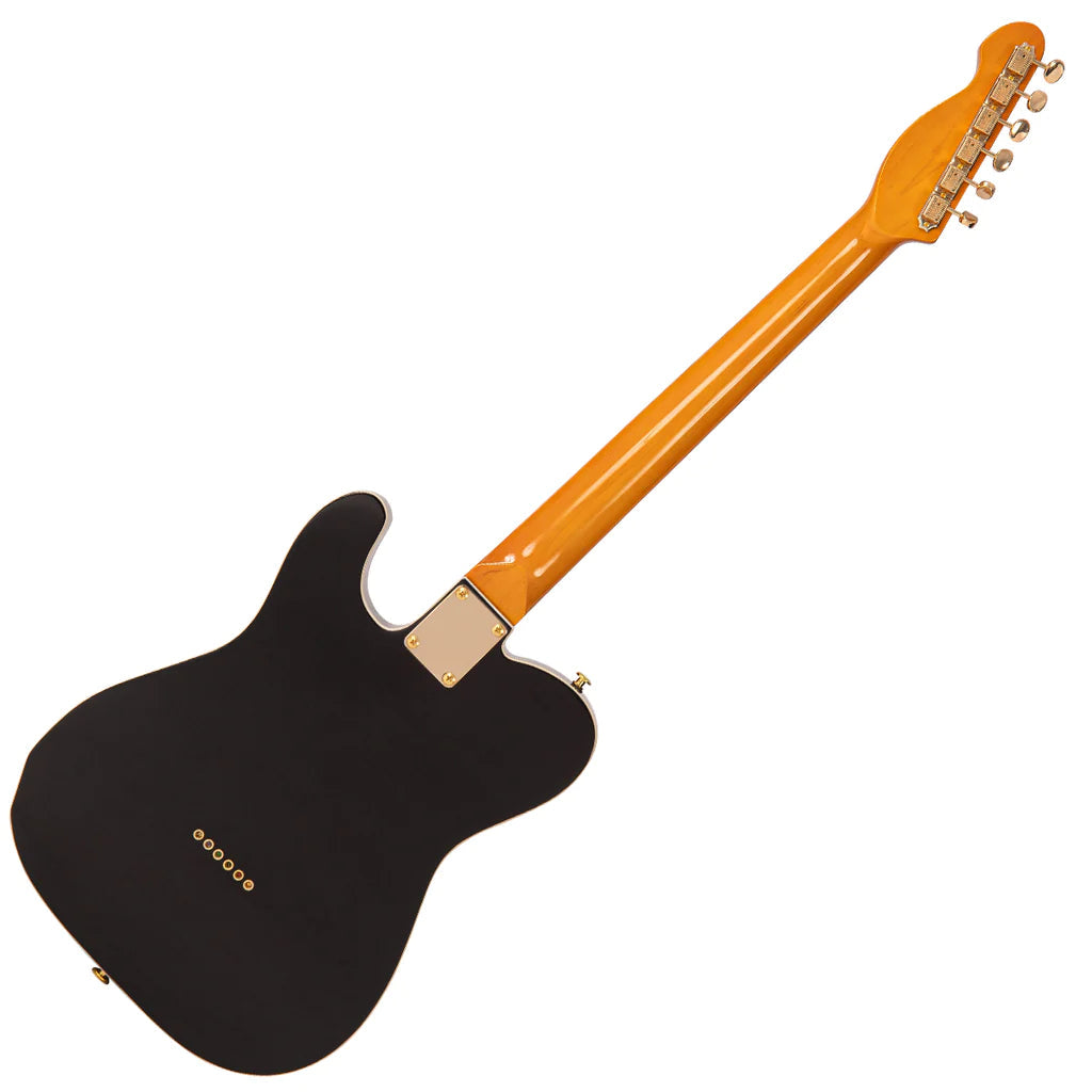 Guitarra Eléctrica Joe Doe 'Gambler' de Vintage ~ Ruleta Negra con Estuche, Guitarra Eléctrica en venta en Richards Guitars.