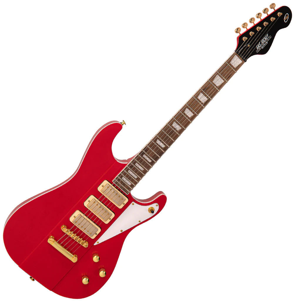 Joe Doe 'Gas Jockey' Guitarra Eléctrica de Vintage ~ Gas Pump Rojo con Estuche, Guitarra Eléctrica en venta en Richards Guitars.