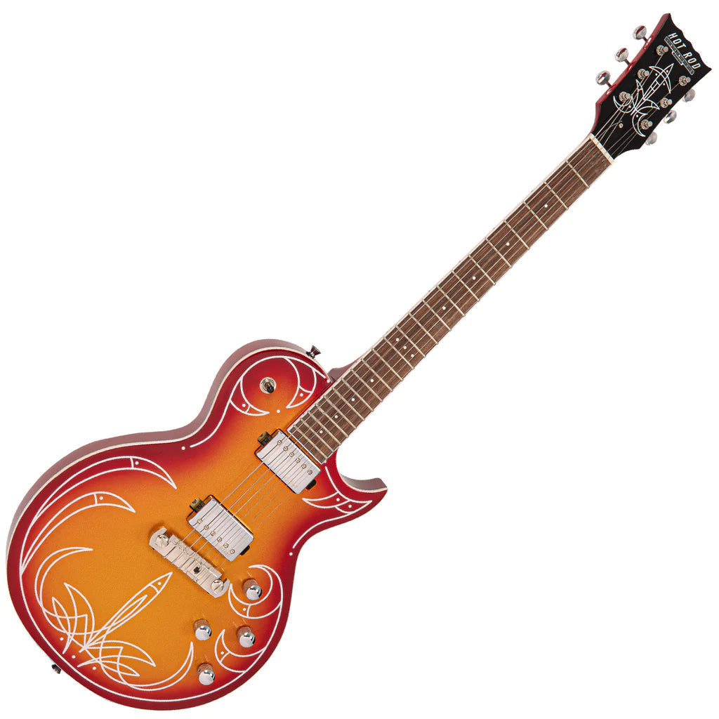 Guitarra Electrica Joe Doe 'Hot Rod' de Vintage ~ Cali-Sunset Burst con Estuche, Guitarra Electrica en venta en Richards Guitars.
