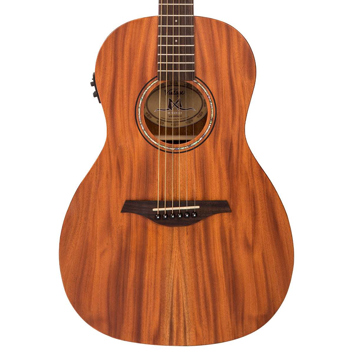 Vintage VE800MH Caoba Serie 'Parlour' Guitarra Electro-Acústica ~ Caoba Satinada, Guitarra Electro-Acústica en venta en Richards Guitars.