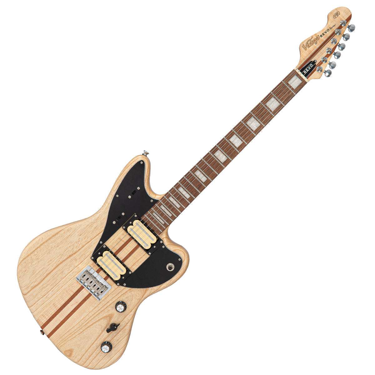Vintage REVO Series 'Integra' Guitarra Eléctrica ~ Satinado Natural, Guitarra Eléctrica en venta en Richards Guitars.