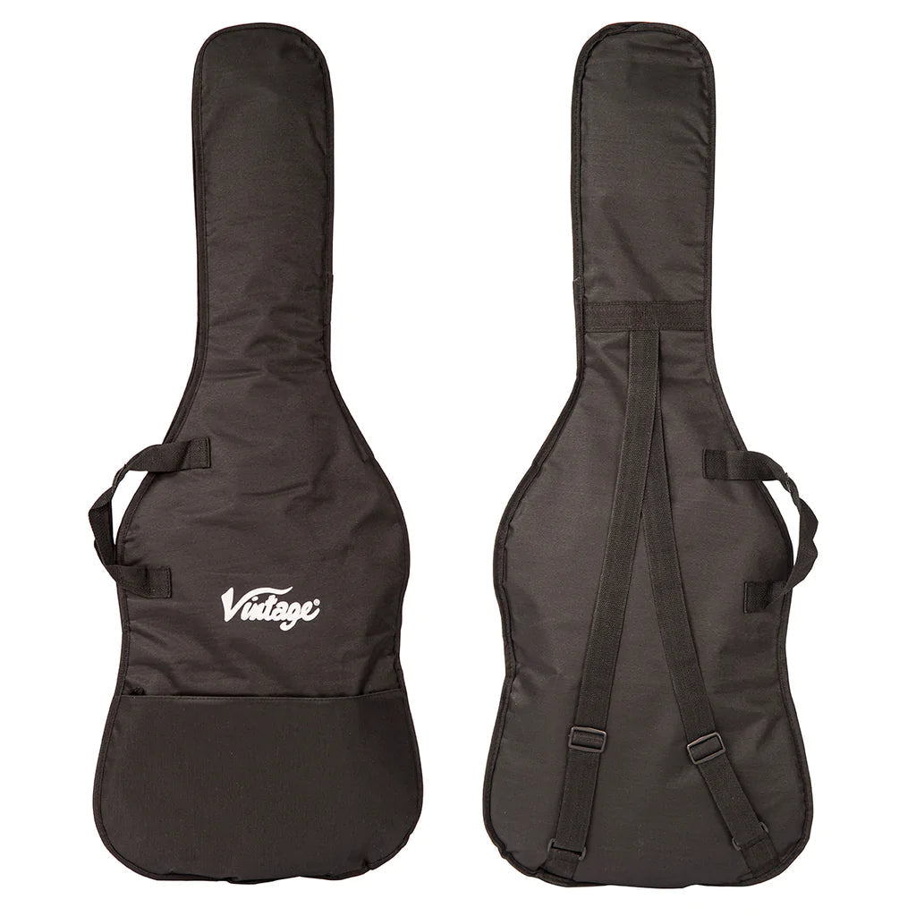 Vintage V69 Coaster Series Guitarra Eléctrica Pack ~ Negro Brillante, Guitarra Eléctrica en venta en Richards Guitars.