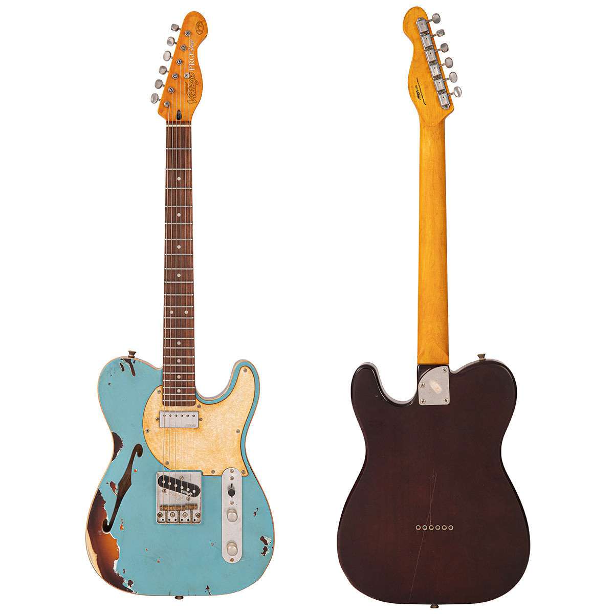 Vintage V72 ProShop Custom-Build ~ Blue Over Tobacco (Contact: Richards Guitars. www.rguitars.co.uk), Electric Guitar for sale at Richards Guitars.