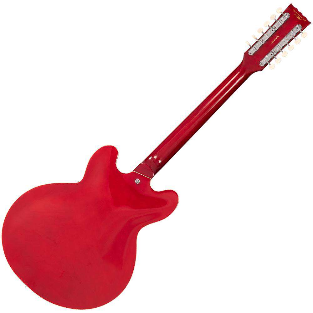 Vintage VSA500 ReIssued 12-String Semi Acoustic Guitar ~ Cherry Red, Guitarra eléctrica en venta en Richards Guitars.