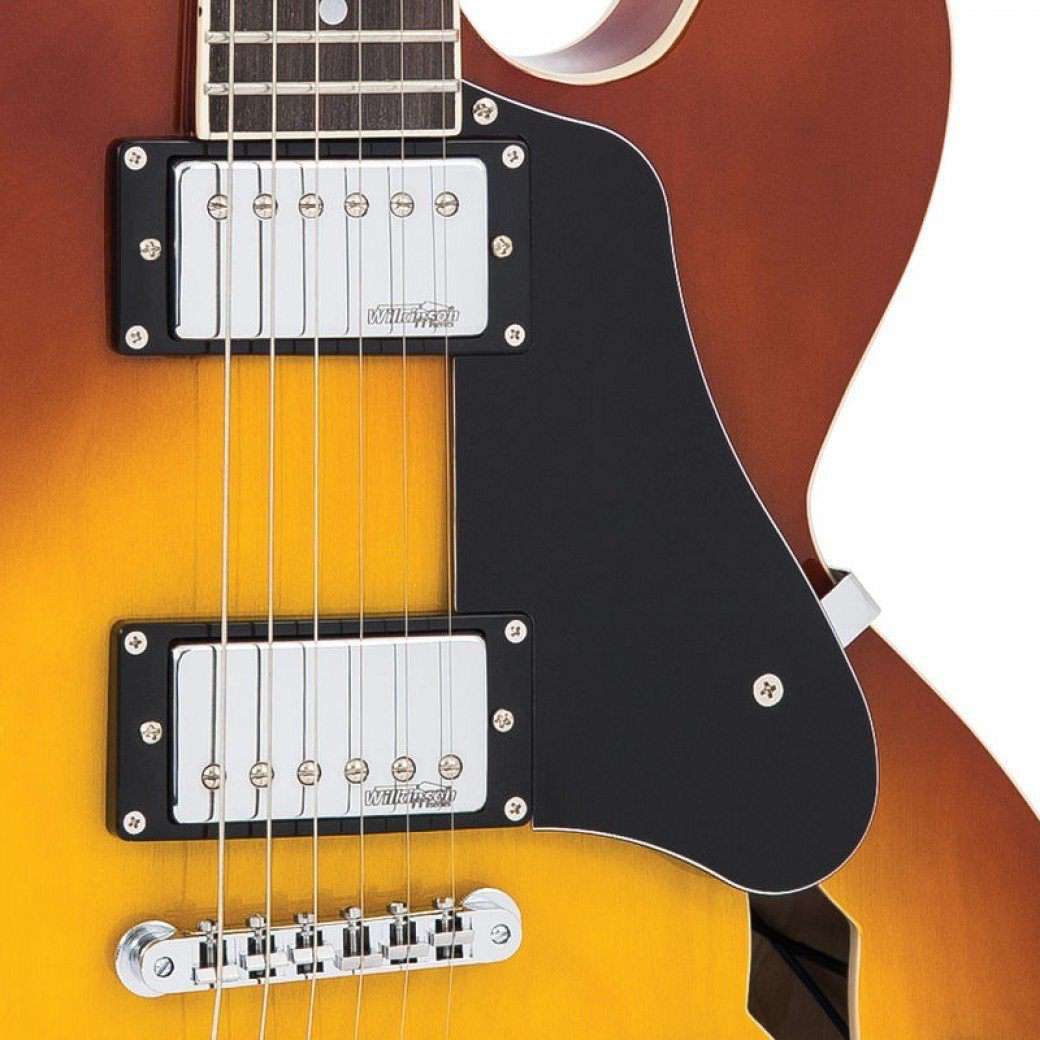 Vintage VSA500HB Semi Acoustic Electric Guitar, Electric Guitar for sale at Richards Guitars.
