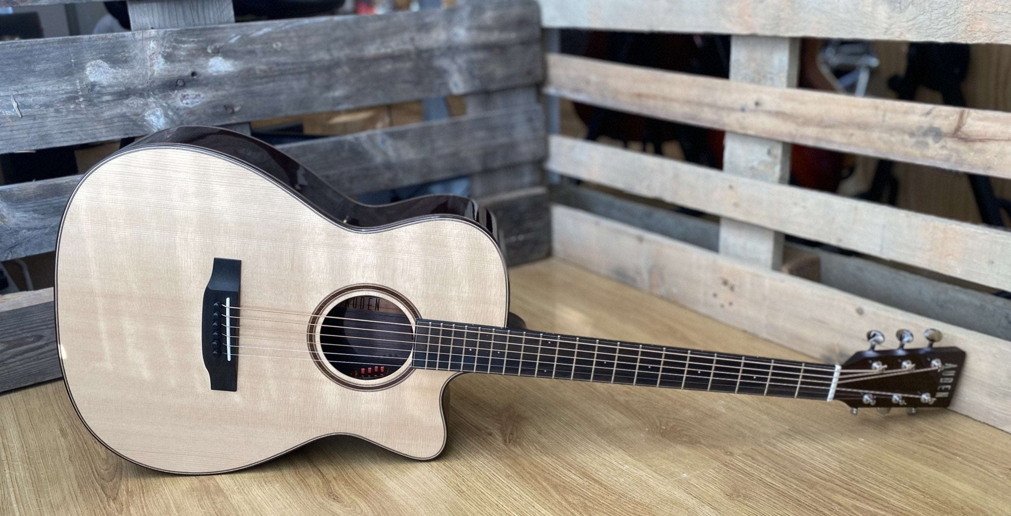 Auden Rosewood Bowman Spruce Top Cutaway Electro Acoustic Guitar - Richards Guitars Of Stratford Upon Avon