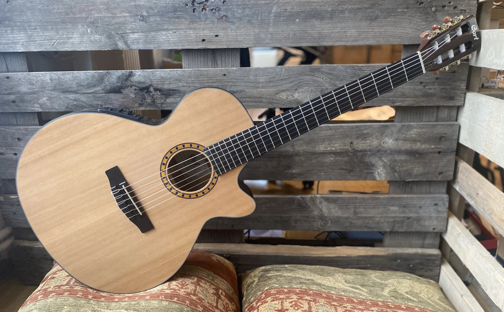 Cort CEC7 Slimline Electro Nylon Hybrid - Richards Guitars Of Stratford Upon Avon