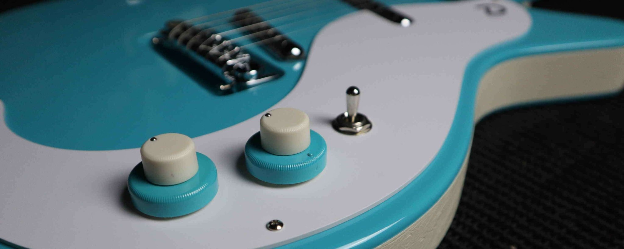 Danelectro '59M NOS Guitar ~ Baby Come Back Blue - Richards Guitars Of Stratford Upon Avon