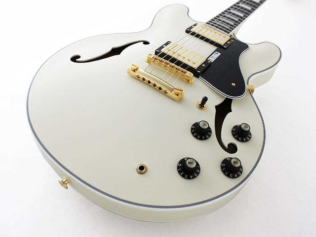 FGN Masterfield, Electric Guitar, Antique White (AWH) MSAHPC With Hard Case - Richards Guitars Of Stratford Upon Avon