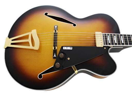 FGN Masterfield, Electric Guitar, Jazz Burst (JB) MFAFP With Hard Case - Richards Guitars Of Stratford Upon Avon