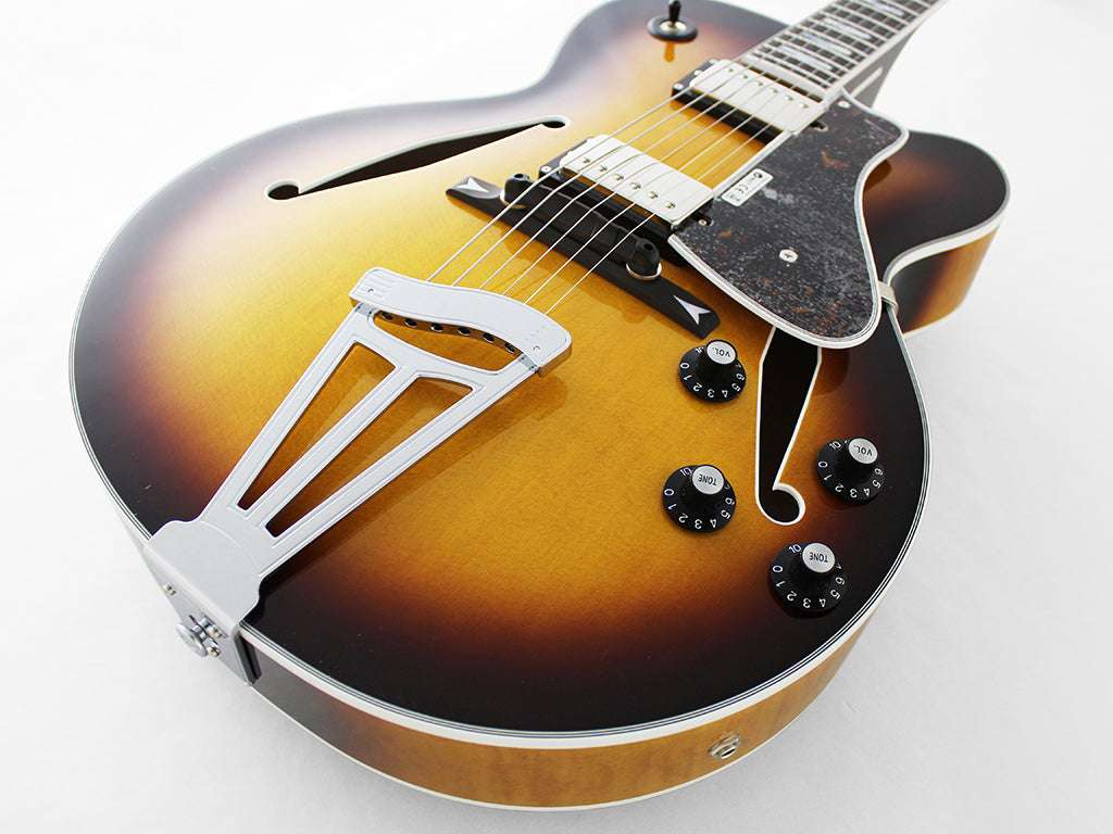 FGN Masterfield, Electric Guitar, Jazz Burst (JB) MFAHH With Hard Case - Richards Guitars Of Stratford Upon Avon