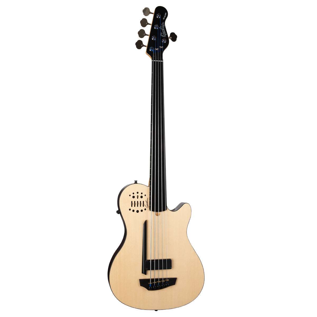 Godin A5 Ultra Semi - Acoustic Fretless Bass Guitar ~ Natural - Richards Guitars Of Stratford Upon Avon