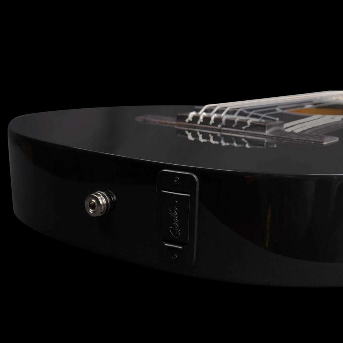 Godin Arena Pro Cutaway Bourbon Burst Nylon String Electro Guitar ~ Onyx Black with EQ - Richards Guitars Of Stratford Upon Avon