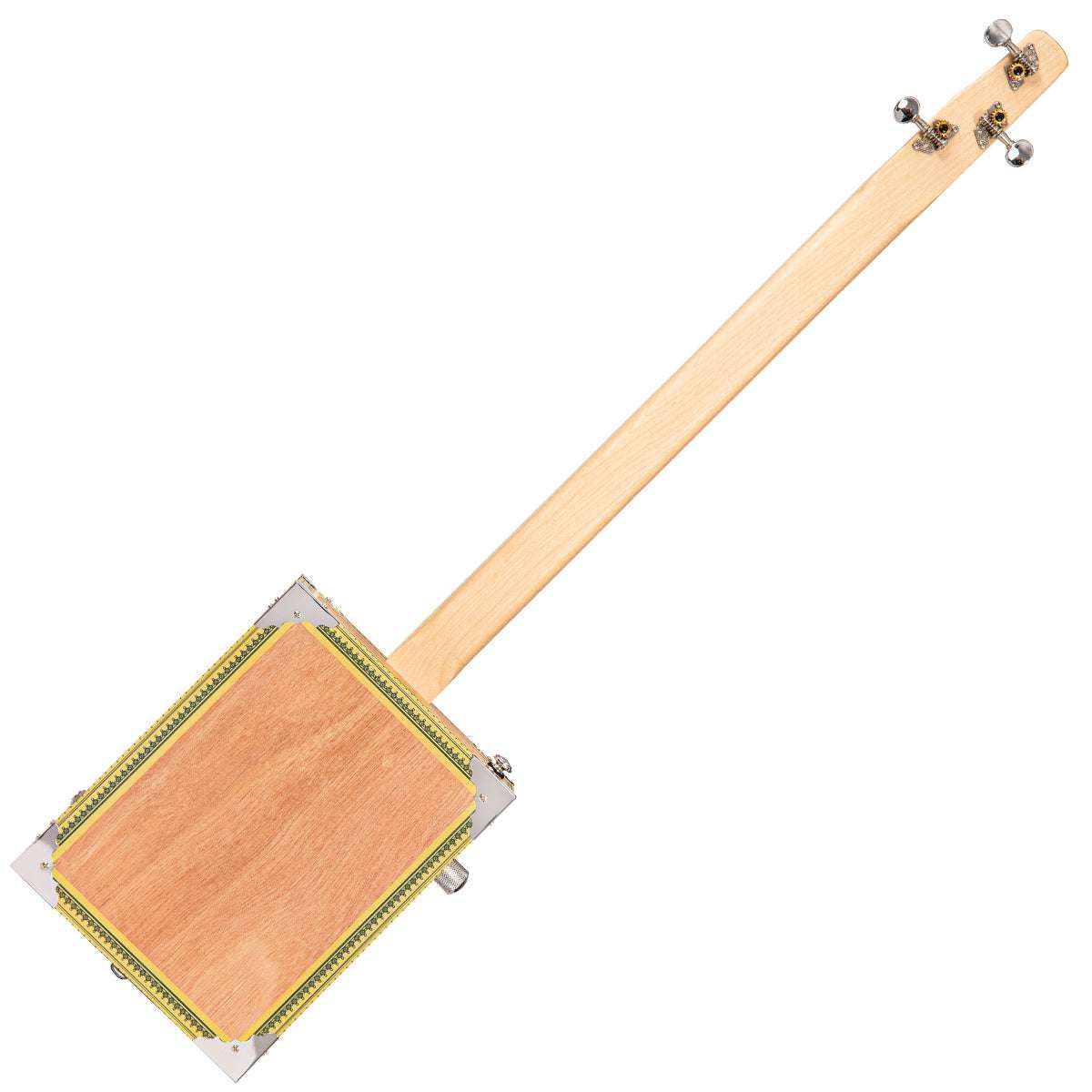 Lace Cigar Box Electric Guitar ~ 3 String ~ Grizzly Bear - Richards Guitars Of Stratford Upon Avon