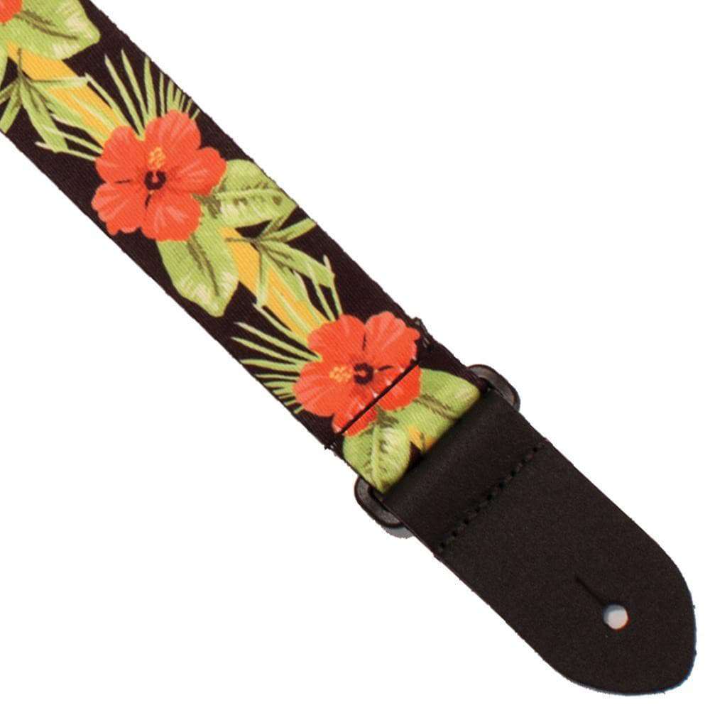 Perris Ukulele Strap ~ Red Flower - Richards Guitars Of Stratford Upon Avon