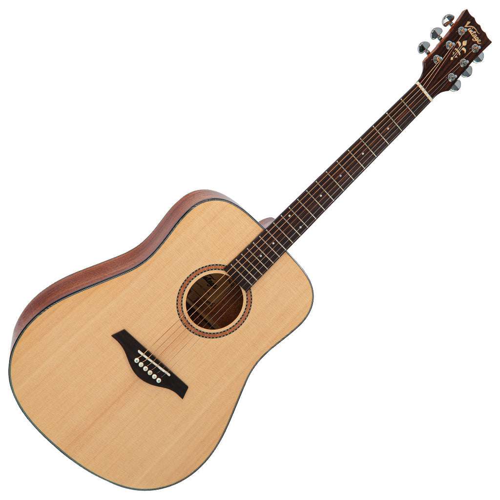 Vintage Performer Series Acoustic Dreadnought ~ Natural Gloss - Richards Guitars Of Stratford Upon Avon