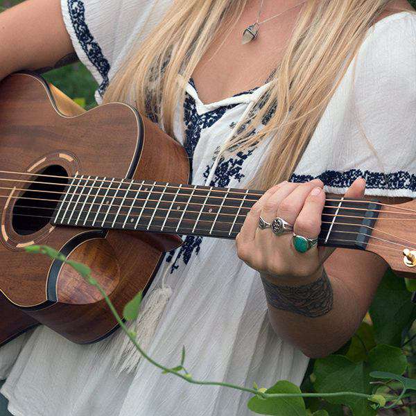 Washburn G - MINI 55 KOA - Mini/Travel - Natural Acoustic Guitar - Richards Guitars Of Stratford Upon Avon