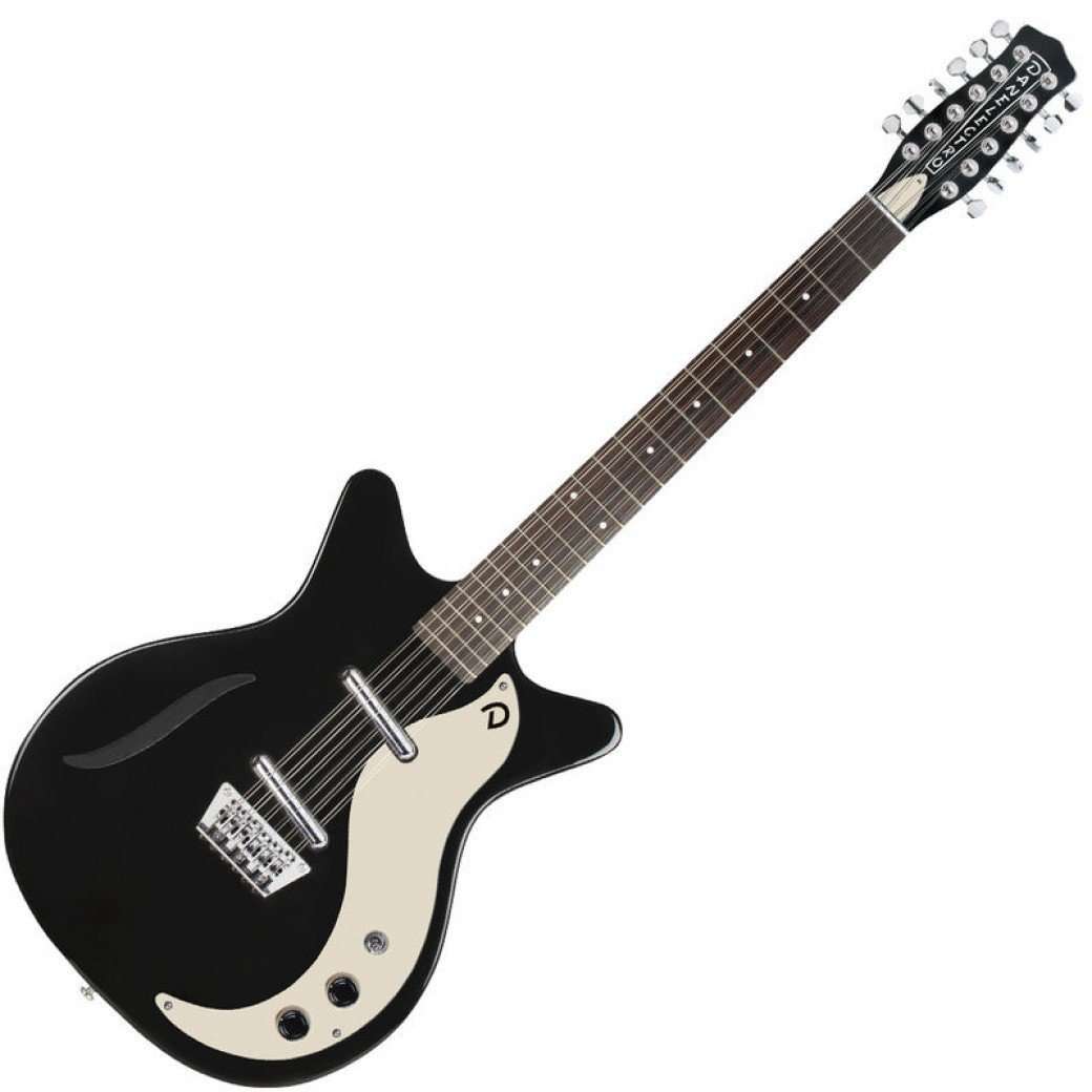 Danelectro Vintage 12 Sting Guitar ~ Gloss Black, Guitarra eléctrica en venta en Richards Guitars.