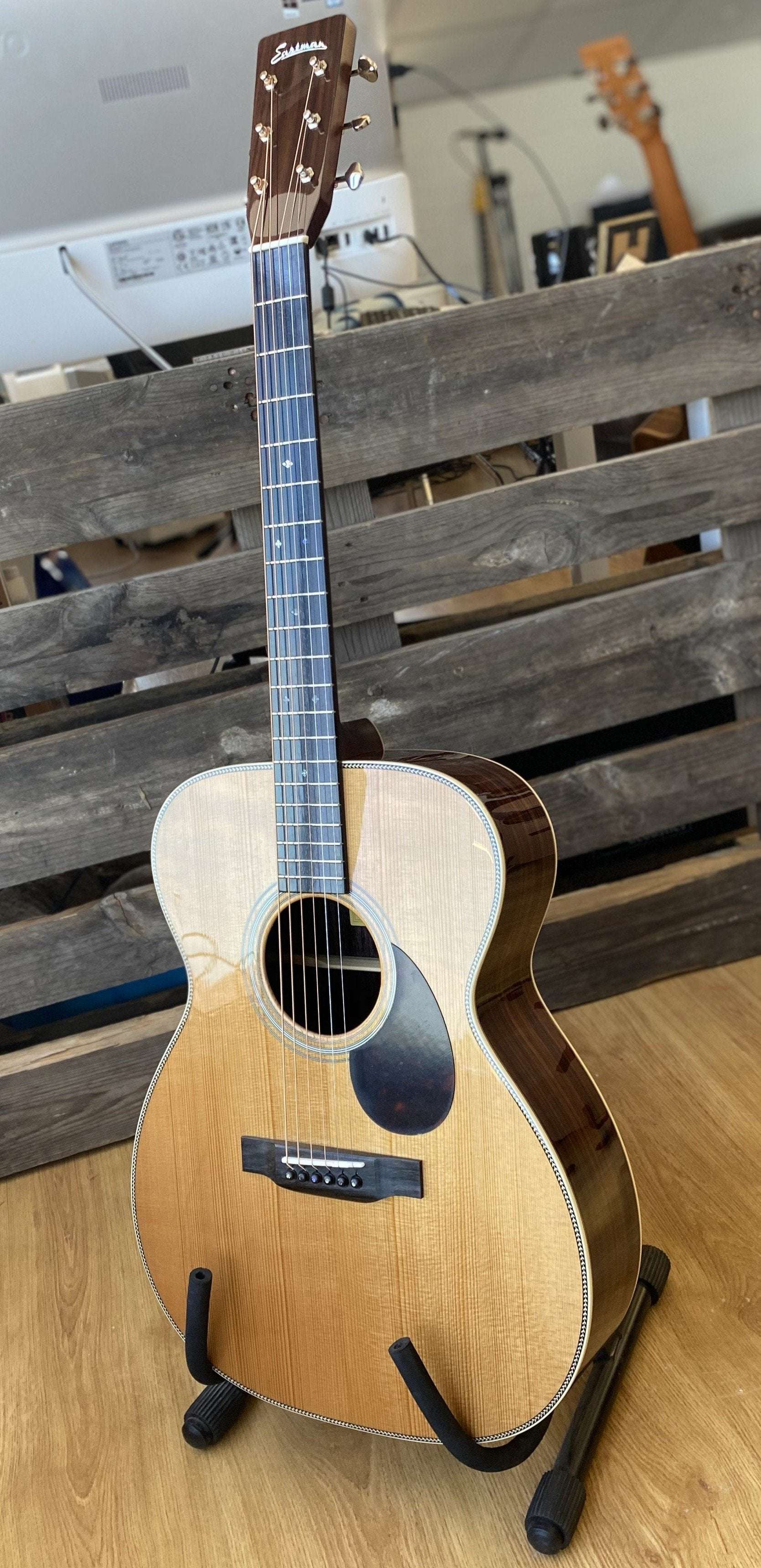 Eastman E20 OM TC Orchestra model (Price inc. Custom Pro Setup Package), Acoustic Guitar for sale at Richards Guitars.