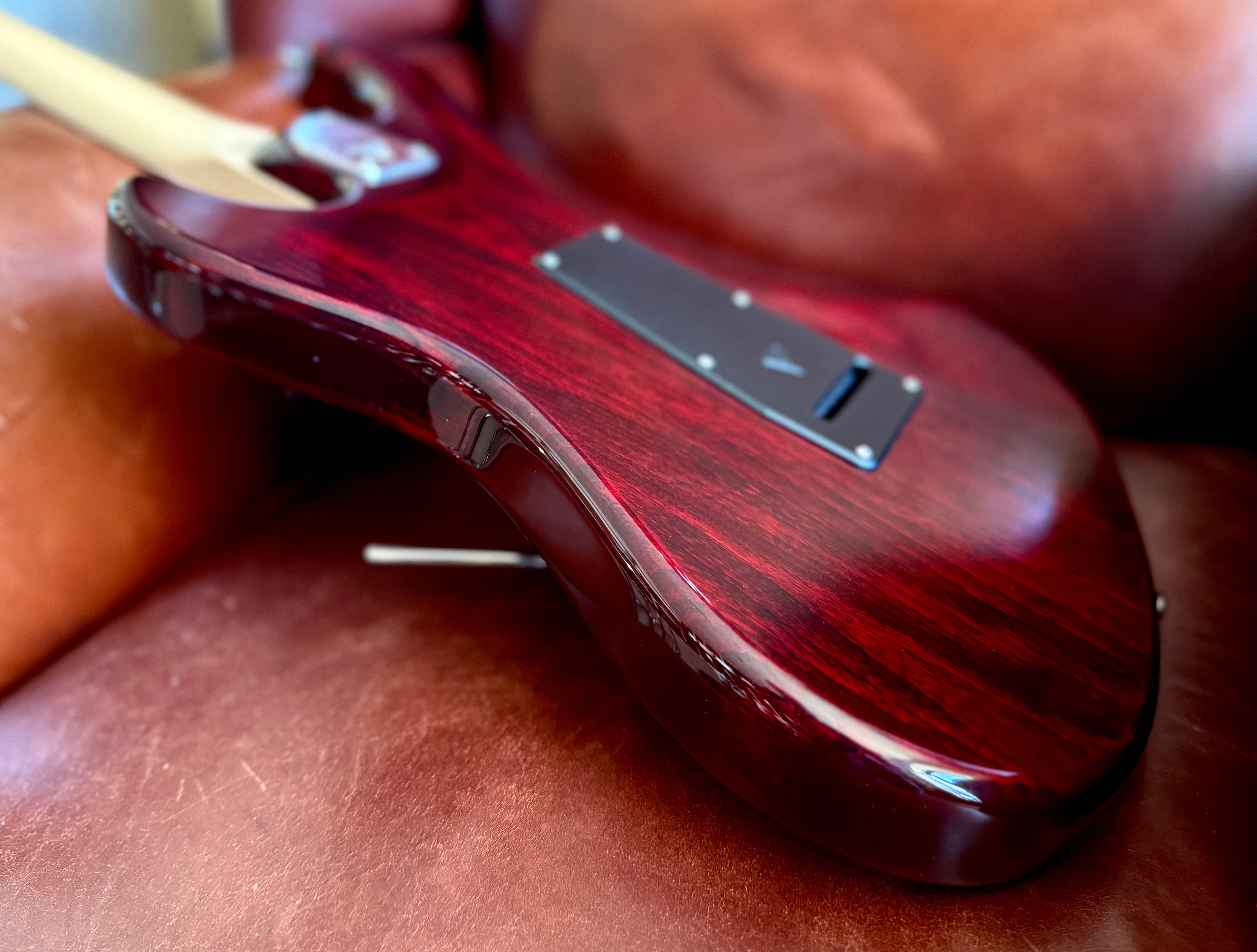 Valiant Mercury Burgundy Red w' 1 Piece Body & Stainless Steel Frets