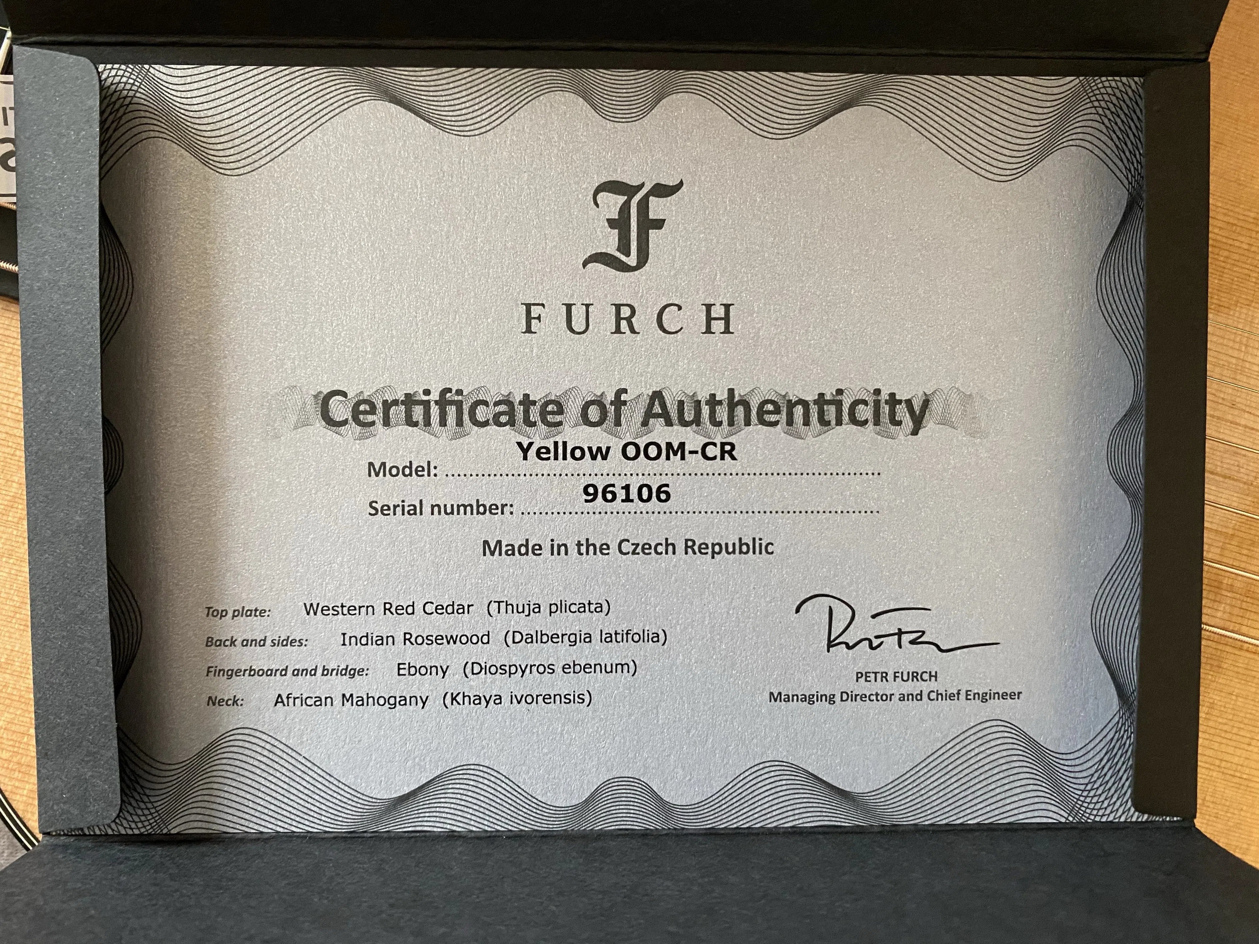 Furch Yellow OOM CR Acoustic Guitar Including UK Exclusive Inlays & Over £100 Of Added Value FREE (2025 CNR Active Upgrade Model), Acoustic Guitar for sale at Richards Guitars.