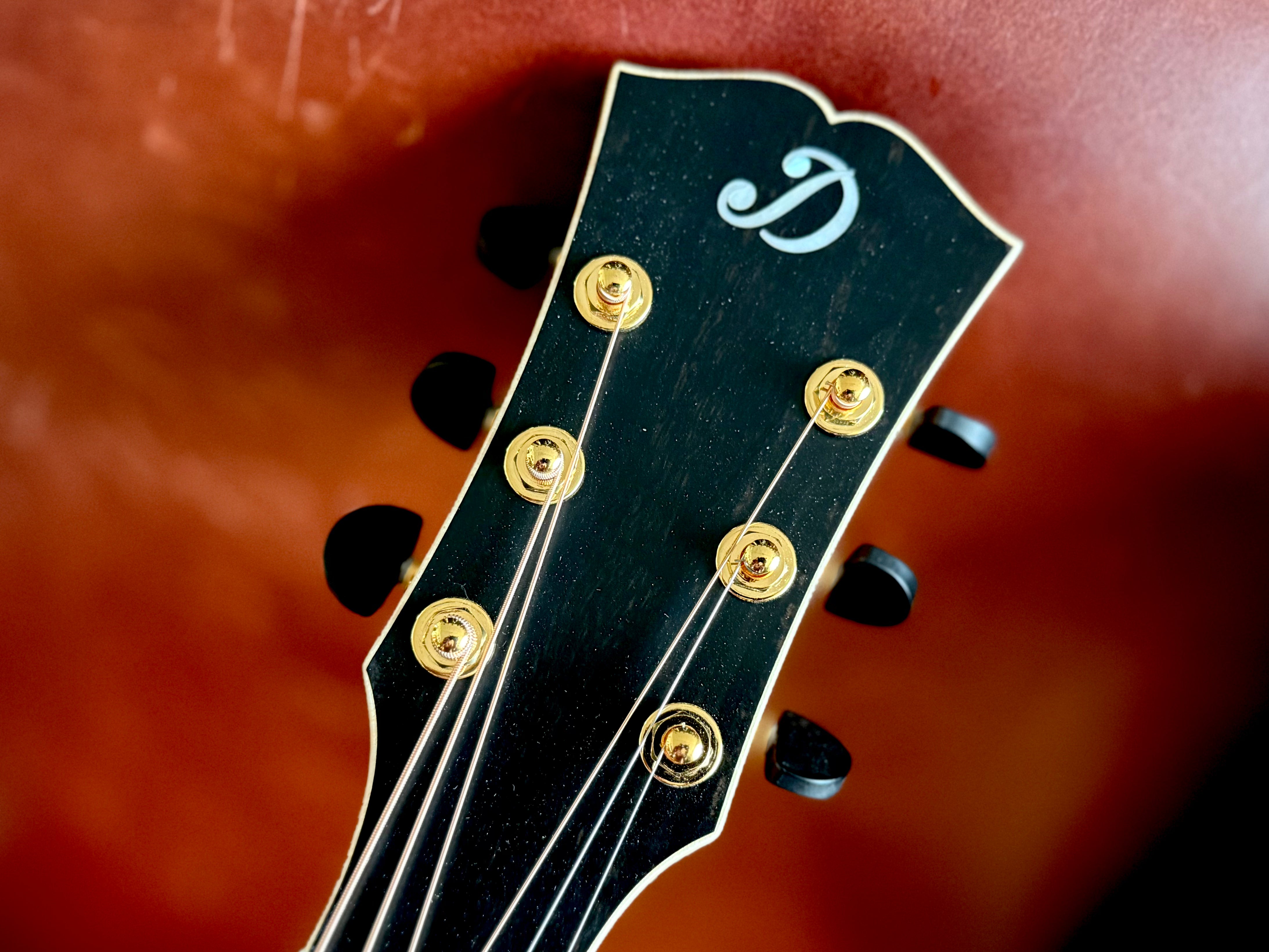 Dowina Rosewood Exquisite Custom w' Flame Maple Bindings & Japanese Cherry Inlays