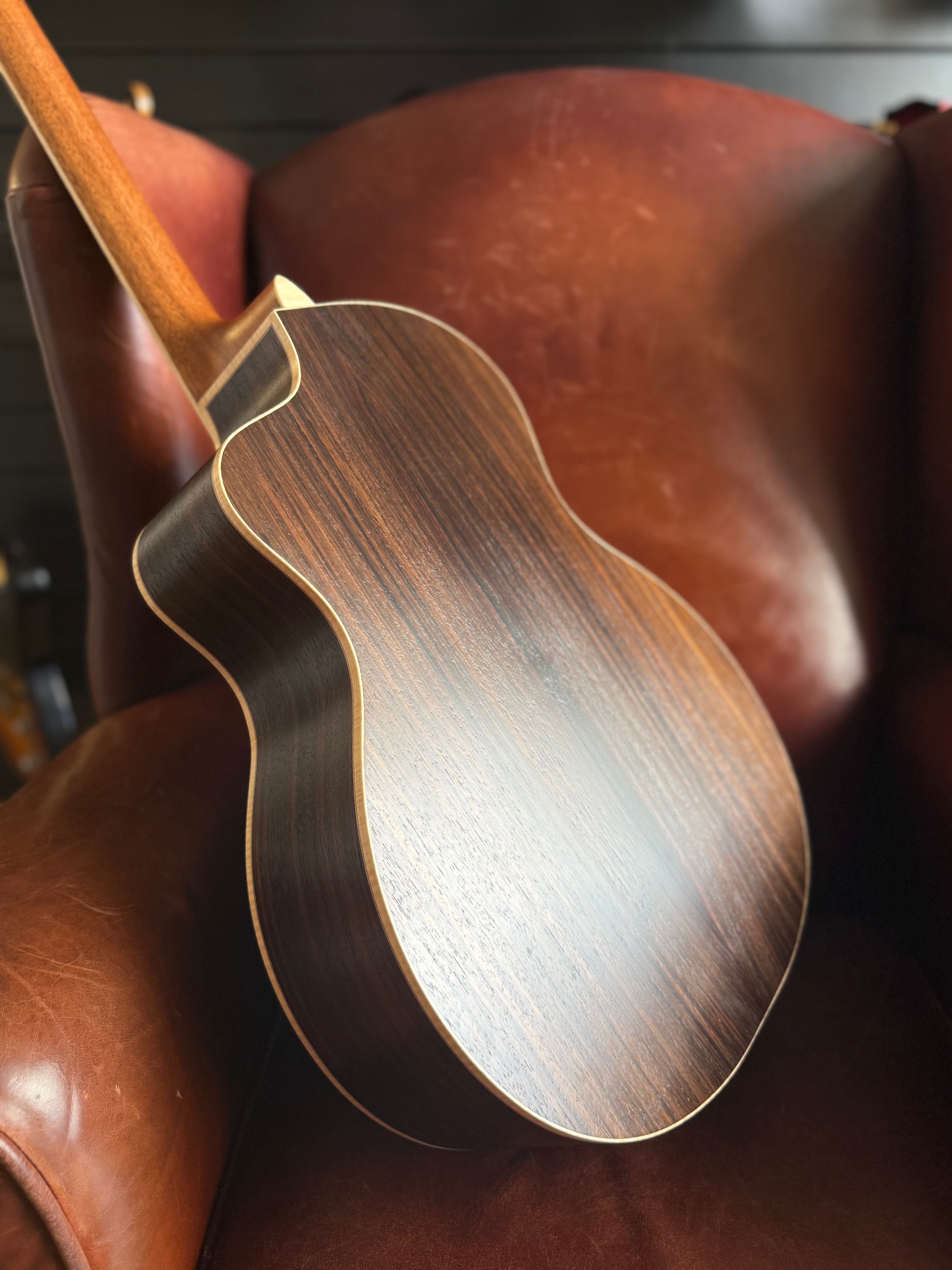 Dowina Rosewood Exquisite Custom w' Flame Maple Bindings & Japanese Cherry Inlays