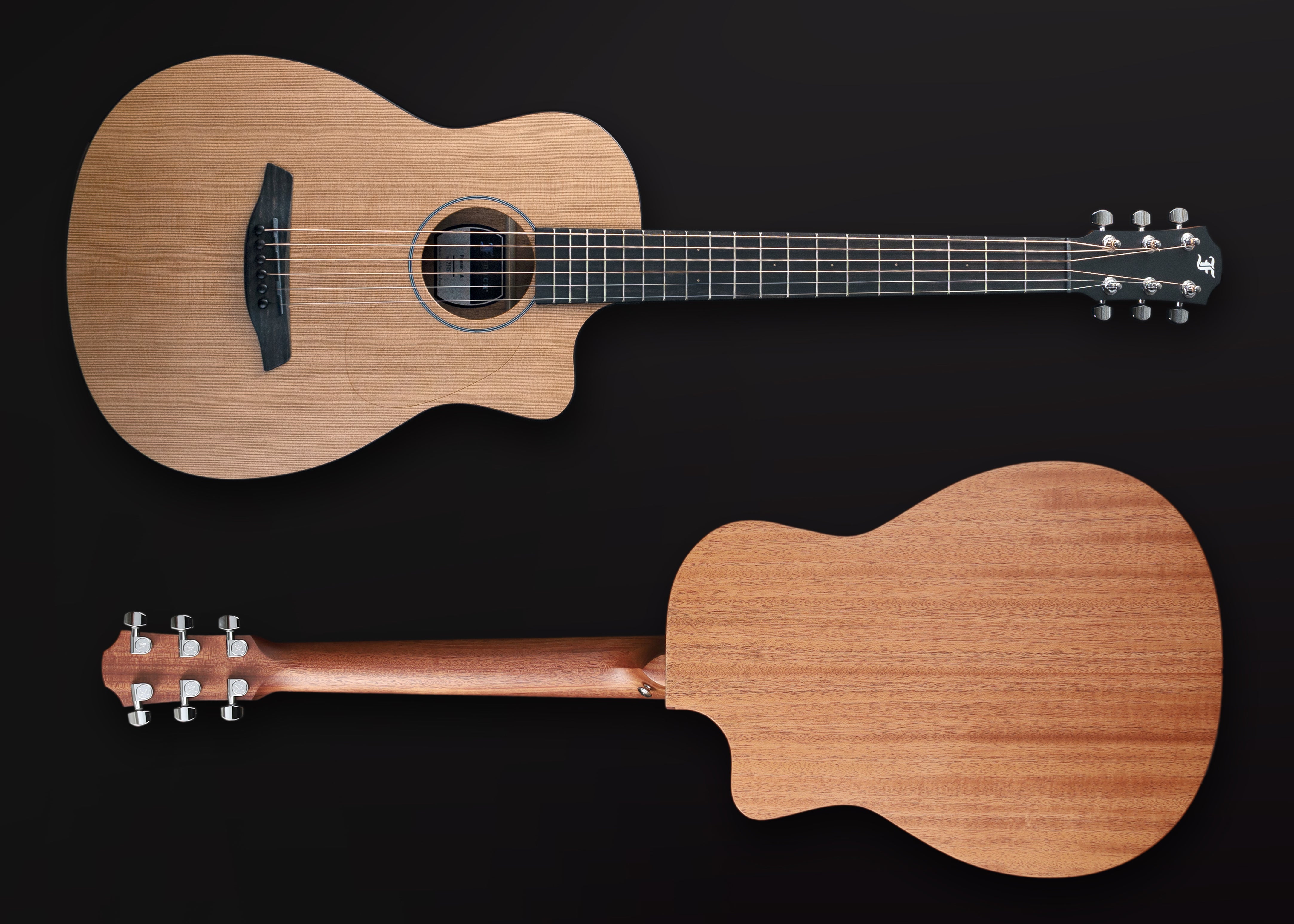 Furch Pioneer CM : Western red cedar top with African mahogany back and sides (Furch Mini / Travel Guitar), Guitare acoustique en vente chez Richards Guitars.