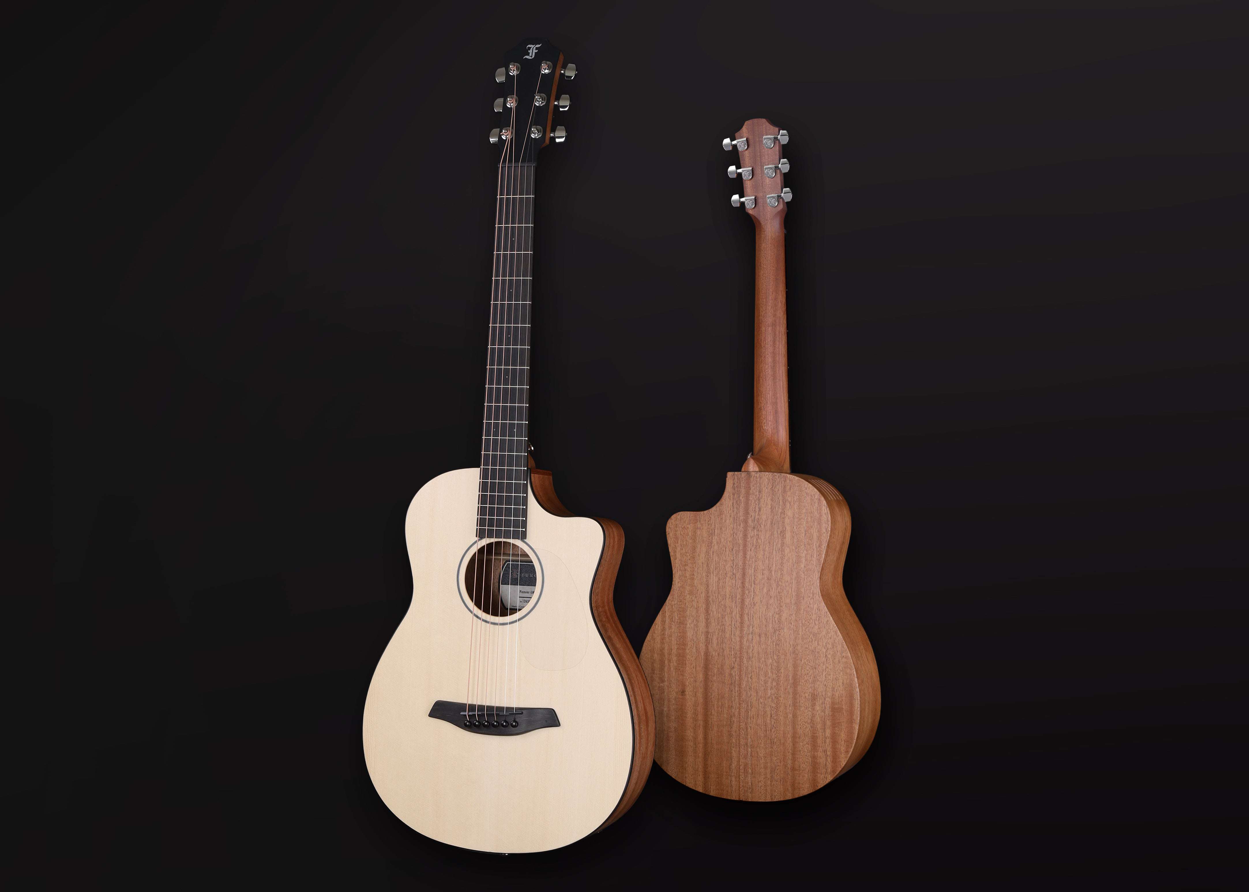 Furch Pioneer EM: Engelmann spruce top with African mahogany back and sides. (Furch Mini / Travel Guitar) (2025 CNR Active Upgrade Model), Acoustic Guitar for sale at Richards Guitars.