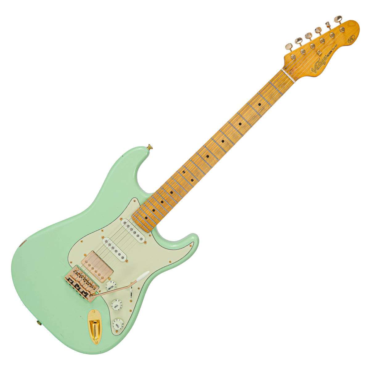 IN BUILD : - Vintage V6 ProShop Custom Build ~ Light Distressing Surf Green, Guitare électrique en vente chez Richards Guitars.
