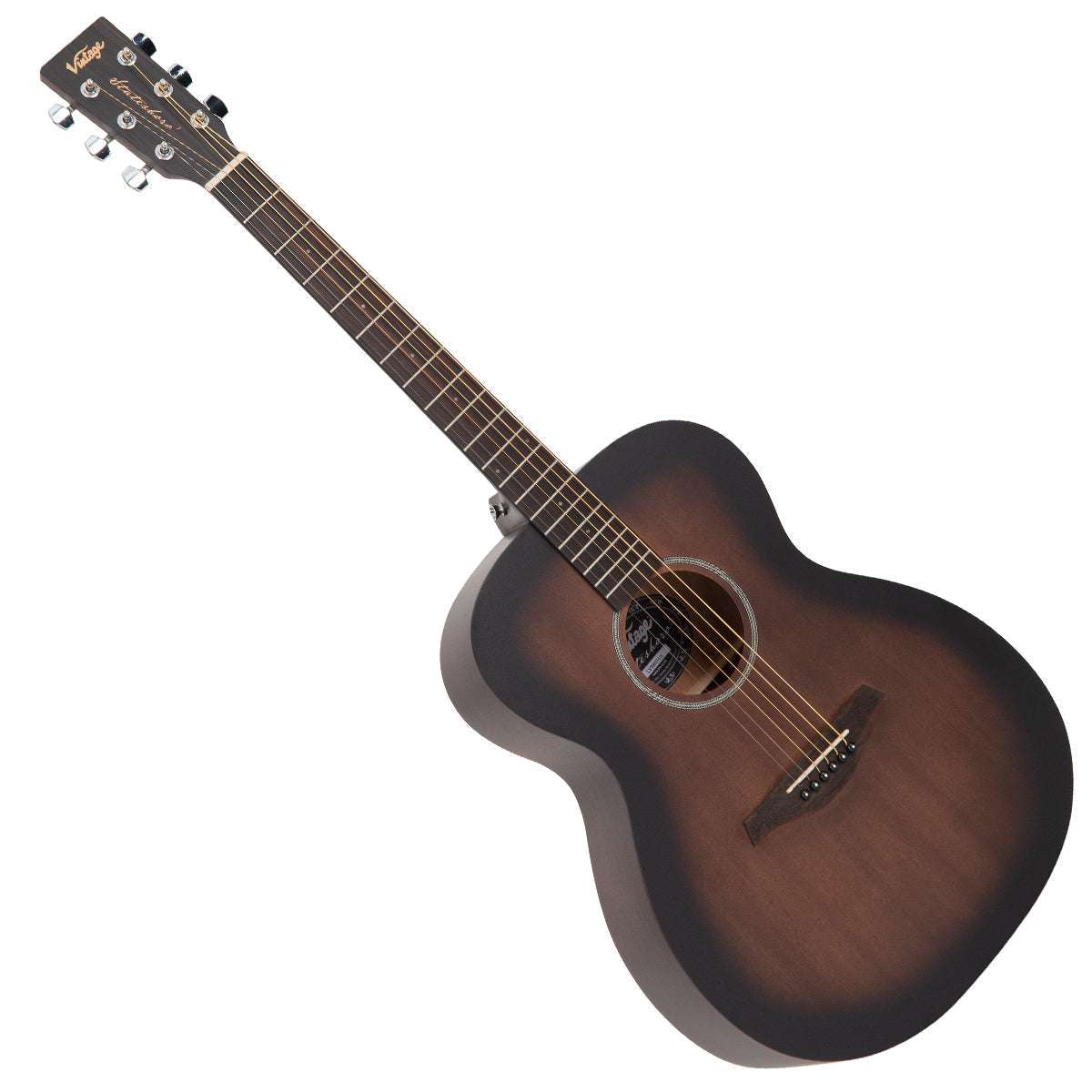 Vintage LV660WK Statesboro' 'Orchestra' Acoustic ~ Whisky Sour Left Hand, Guitare acoustique en vente chez Richards Guitars.