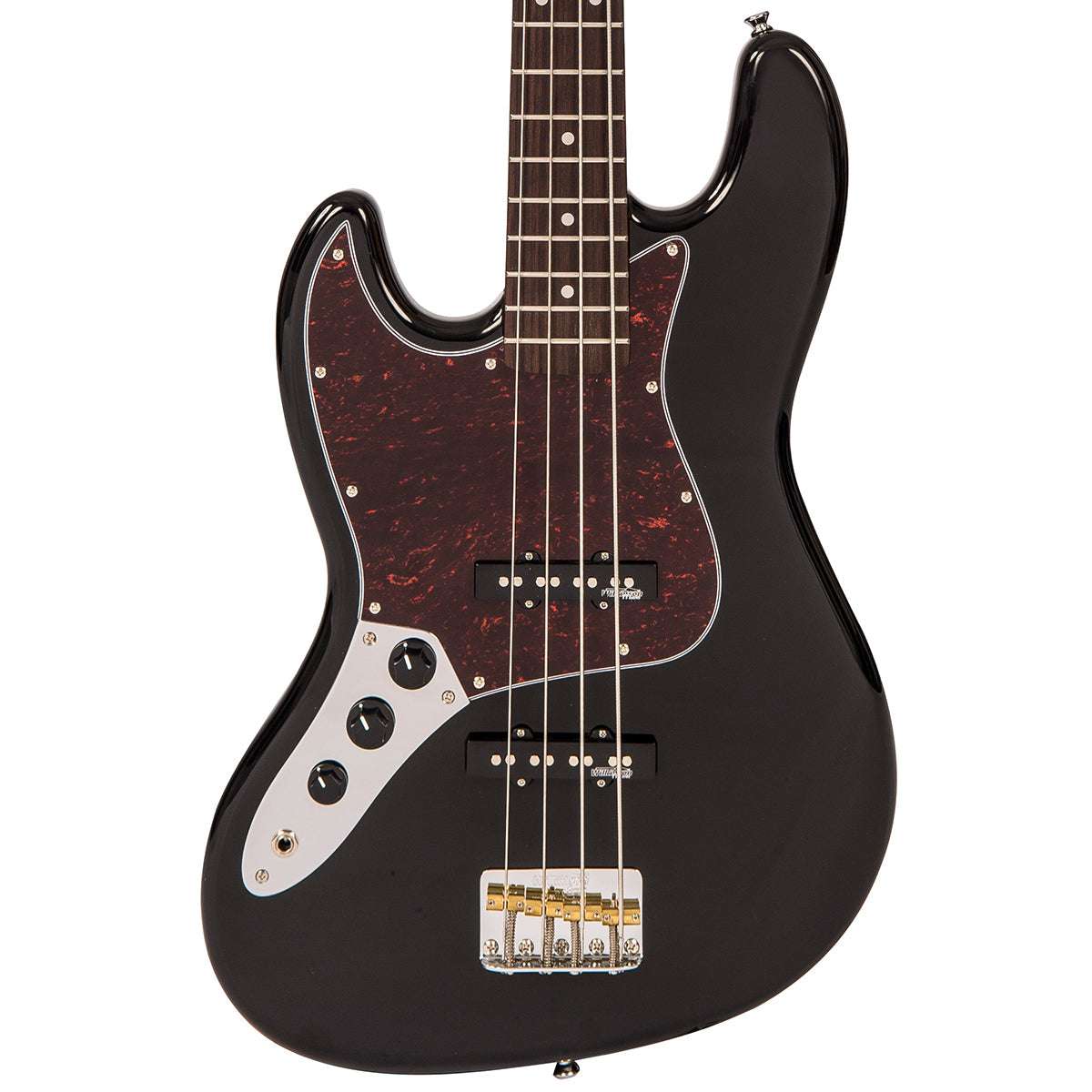 Vintage VJ74 ReIssued Bass ~ Boulevard Black ~ Left Hand, Guitare basse à vendre chez Richards Guitars.