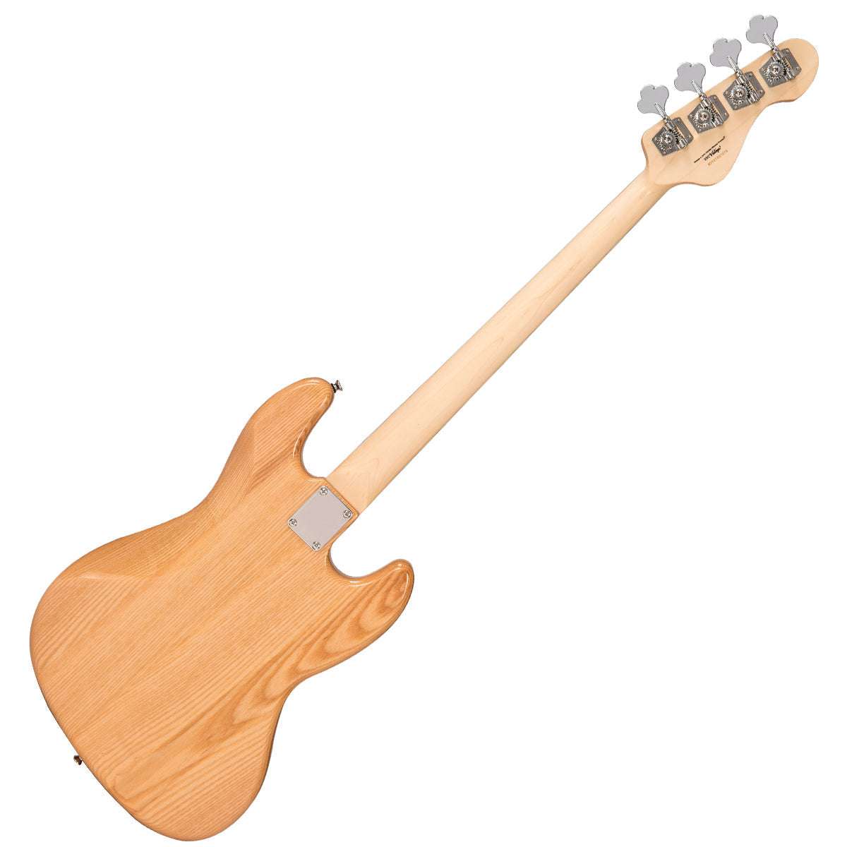 Vintage VJ74 Reissued Maple Fingerboard Bass ~ Natural Ash ~ Left Hand, Guitare basse à vendre chez Richards Guitars.