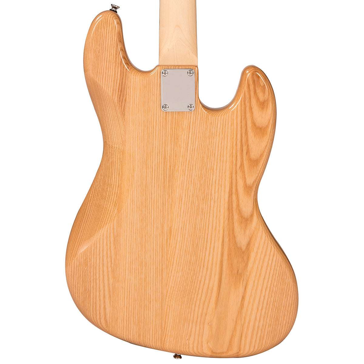 Vintage VJ74 Reissued Maple Fingerboard Bass ~ Natural Ash ~ Left Hand, Guitare basse à vendre chez Richards Guitars.