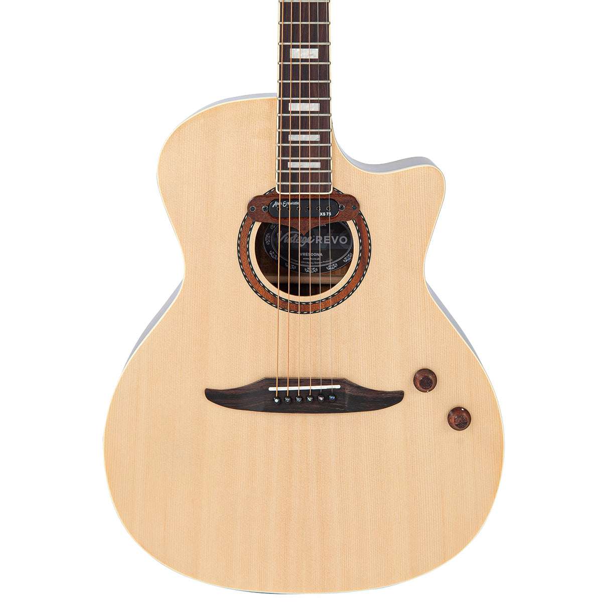 Vintage REVO ELEKTRA ~ Natural Silk VRE900NA, Electro Acoustic Guitar for sale at Richards Guitars.