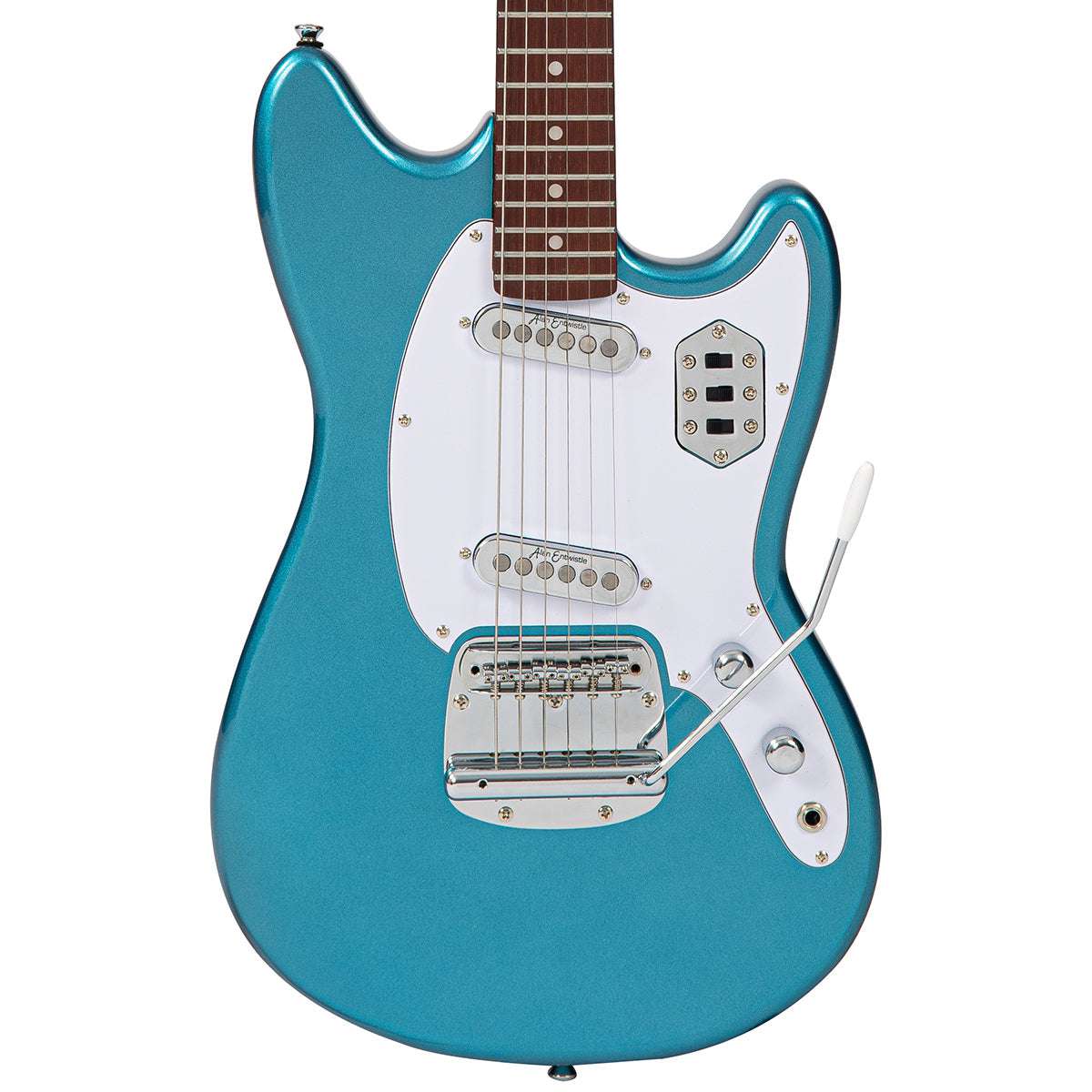 Vintage REVO Series 'Colt SS Twin' ~ Bayview Blue, Guitare électrique à vendre chez Richards Guitars.
