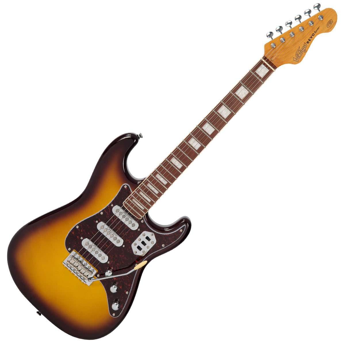 Vintage REVO Series 'Deluxe' Electric Guitar ~ Cappuchino, Guitare électrique à vendre chez Richards Guitars.