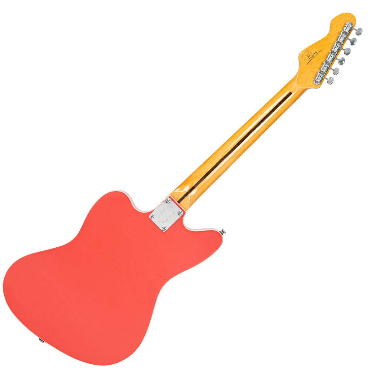 Vintage REVO Series 'Surfmaster Quad' Electric Guitar ~ Firenza Red, Guitare électrique en vente chez Richards Guitars.