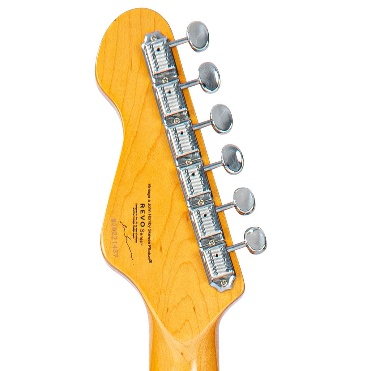 Vintage REVO Series 'Surfmaster Quad' Electric Guitar ~ Firenza Red, Guitare électrique en vente chez Richards Guitars.